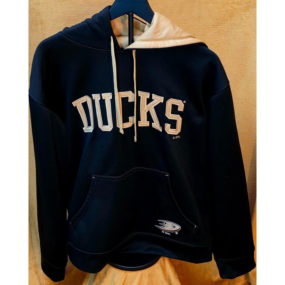NHL Official Anaheim Ducks Hockey Hoodie Sweatshirt Men's Large